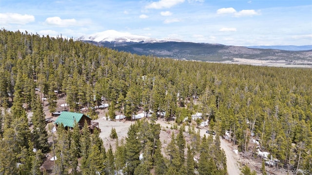 795 Zebulon St, Alma, CO 80420 - aerial overview of property's location with a forest and a mountainous background