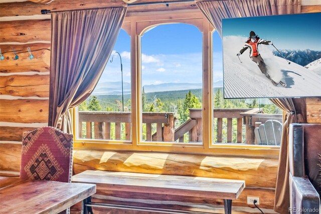 795 Zebulon St, Alma, CO 80420 - sunroom with plenty of natural light and a mountain view