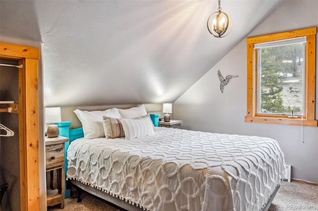 795 Zebulon St, Alma, CO 80420 - bedroom with lofted ceiling and carpet
