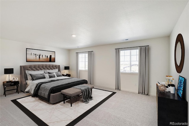 view of carpeted bedroom