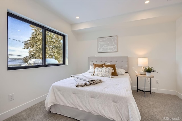 view of carpeted bedroom