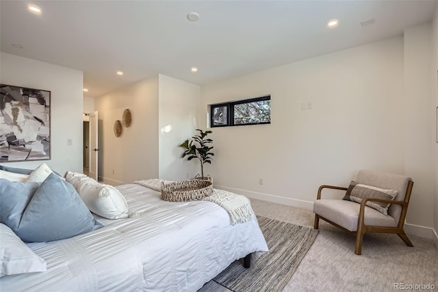 view of carpeted bedroom