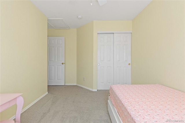 9719 Burberry Way, Highlands Ranch, CO 80129 - carpeted bedroom featuring a closet, baseboards, and ceiling fan