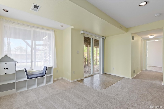 9719 Burberry Way, Highlands Ranch, CO 80129 - spare room with carpet floors, baseboards, a smoke detector, and recessed lighting
