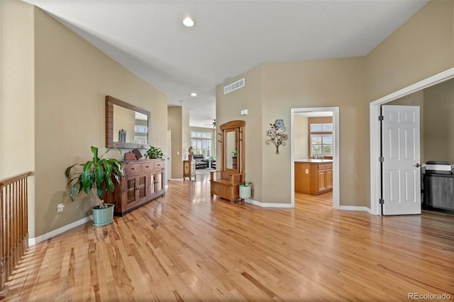 1251 Double Eagle Ct, Castle Rock, CO 80104 - entryway with healthy amount of natural light, light wood-style floors, and recessed lighting