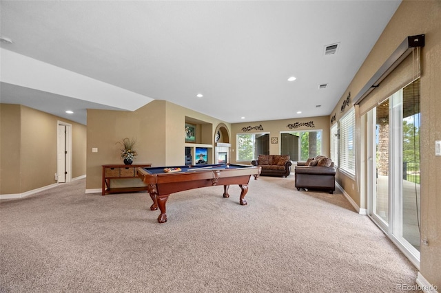 1251 Double Eagle Ct, Castle Rock, CO 80104 - game room featuring billiards, carpet flooring, and recessed lighting