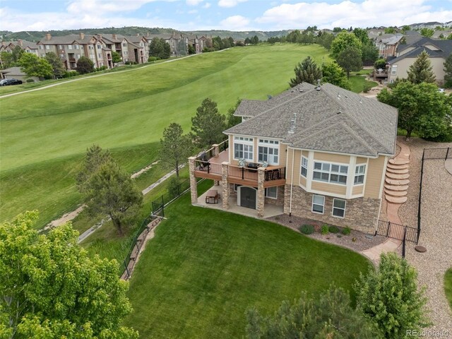 1251 Double Eagle Ct, Castle Rock, CO 80104 - aerial view of residential area featuring a golf club