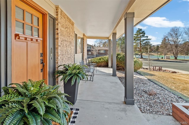 view of patio / terrace featuring covered porch