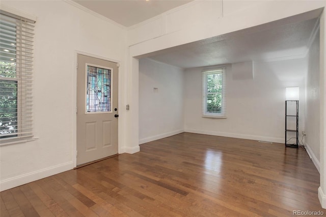 4032 Lipan St, Denver, CO 80211 - entryway with hardwood / wood-style flooring and ornamental molding