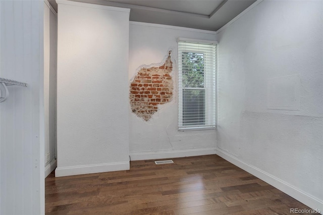 4032 Lipan St, Denver, CO 80211 - empty room featuring dark wood finished floors and crown molding