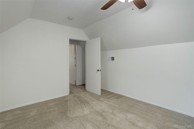4032 Lipan St, Denver, CO 80211 - bonus room featuring vaulted ceiling, a ceiling fan, and carpet floors