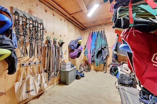 view of storage area