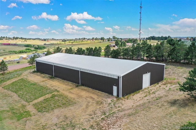 bird's eye view with a rural view