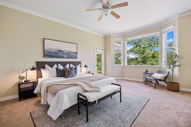 7472 Iridium Way, Castle Rock, CO 80108 - carpeted bedroom with crown molding and ceiling fan