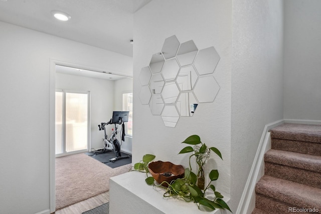 5121 N Yampa St, Denver, CO 80249 - staircase featuring carpet and baseboards