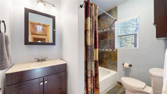 7 Rock Canyon Rd, Drake, CO 80515 - bathroom with toilet, vanity, and shower / tub combo