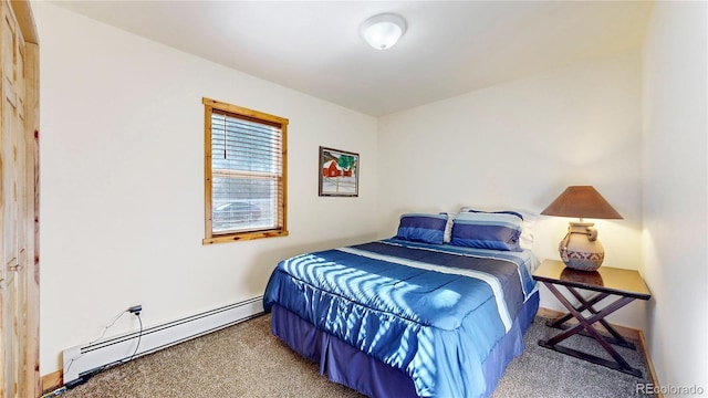 7 Rock Canyon Rd, Drake, CO 80515 - bedroom featuring a baseboard heating unit, baseboards, and carpet floors