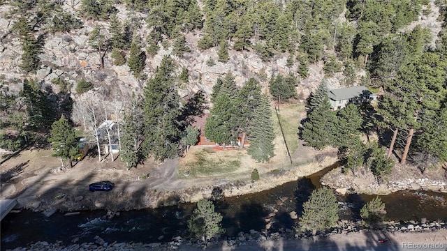 7 Rock Canyon Rd, Drake, CO 80515 - birds eye view of property featuring a water view