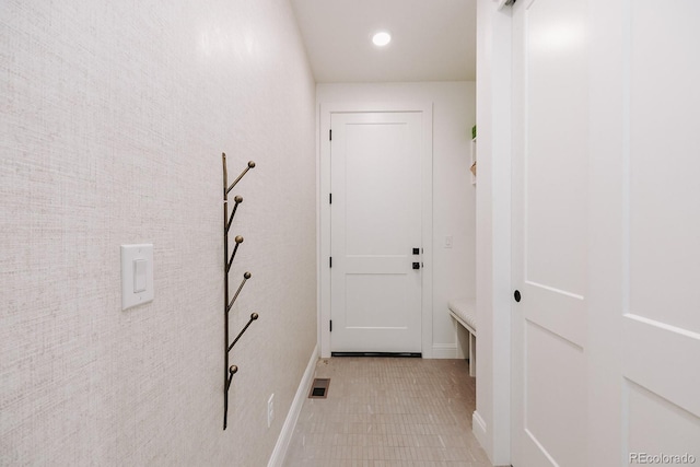 3530 Fenton St, Wheat Ridge, CO 80212 - doorway with baseboards, recessed lighting, and light tile patterned floors