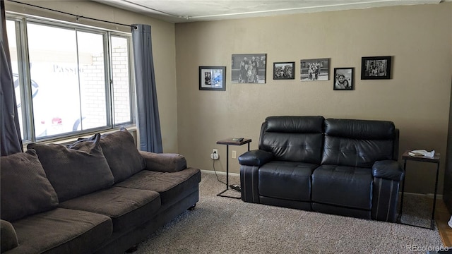 view of carpeted living room