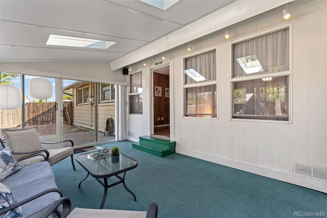 7310 Granada Rd, Denver, CO 80221 - sunroom / solarium with lofted ceiling and a skylight