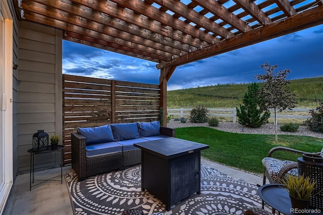 12851 Billingsley Trl, Parker, CO 80134 - view of patio / terrace with an outdoor hangout area and a pergola