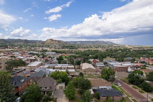 310 E 2nd St, Trinidad, CO 81082 - aerial perspective of suburban area featuring mountains