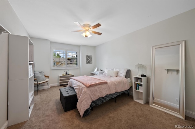 7056 S Owens St, Littleton, CO 80127 - bedroom featuring carpet floors, baseboards, and ceiling fan