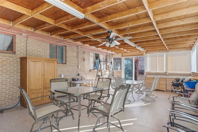 view of patio / terrace with ceiling fan