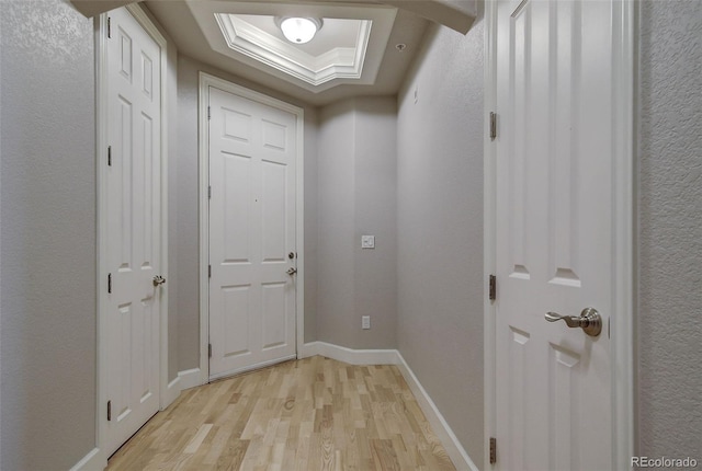 entryway with light hardwood / wood-style floors