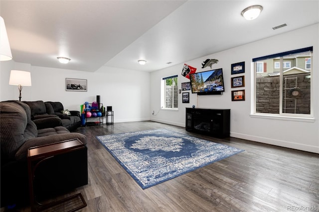 11823 Barrentine Loop, Parker, CO 80138 - living area with wood finished floors and baseboards
