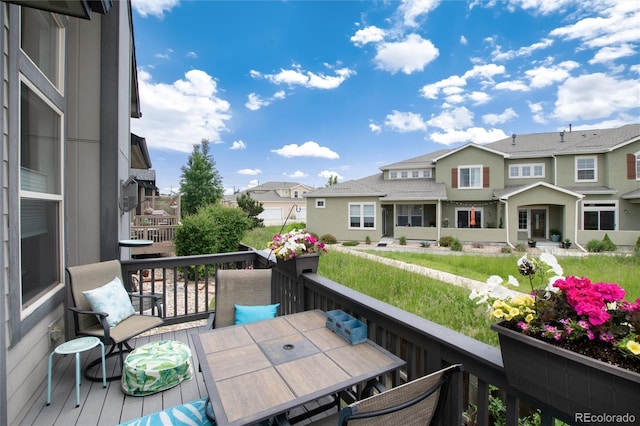 11823 Barrentine Loop, Parker, CO 80138 - balcony with a residential view and outdoor dining area