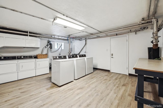 85 N Grant St Unit 28, Denver, CO 80203 - community laundry featuring washing machine and clothes dryer and light wood-style floors