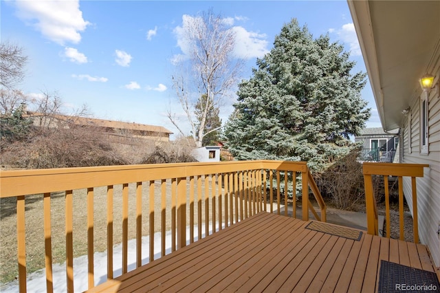 view of wooden deck