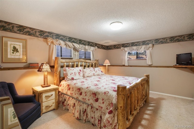 1321 W Midland Ave, Woodland Park, CO 80863 - bedroom featuring carpet flooring, a textured ceiling, and baseboards