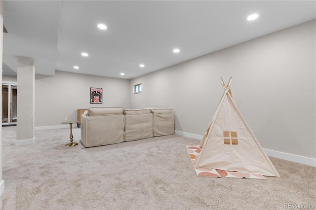 8079 W 67th Ave, Arvada, CO 80004 - recreation room with carpet flooring and recessed lighting