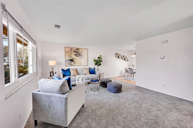 view of carpeted living room