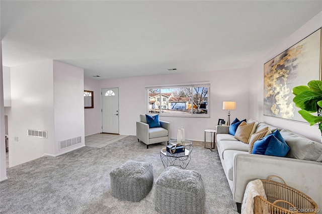 view of carpeted living room