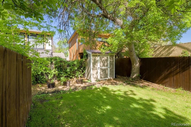 3929 Shoshone St, Denver, CO 80211 - view of yard with a storage unit and an outbuilding