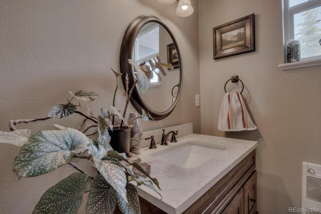 136 W Buckskin Rd, Alma, CO 80420 - bathroom with a textured wall and vanity