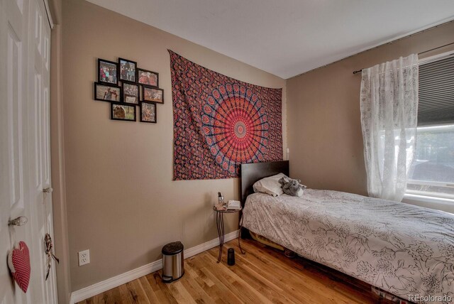 136 W Buckskin Rd, Alma, CO 80420 - bedroom featuring baseboards and wood finished floors