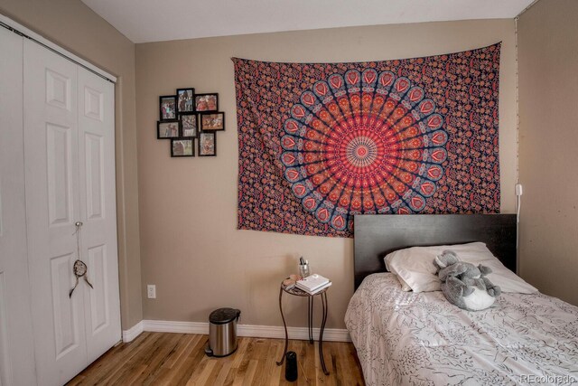 136 W Buckskin Rd, Alma, CO 80420 - bedroom with baseboards and wood finished floors