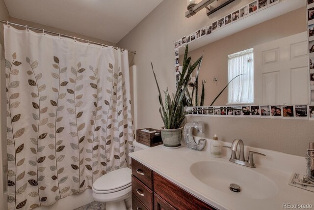 136 W Buckskin Rd, Alma, CO 80420 - bathroom with a shower with curtain, toilet, and vanity