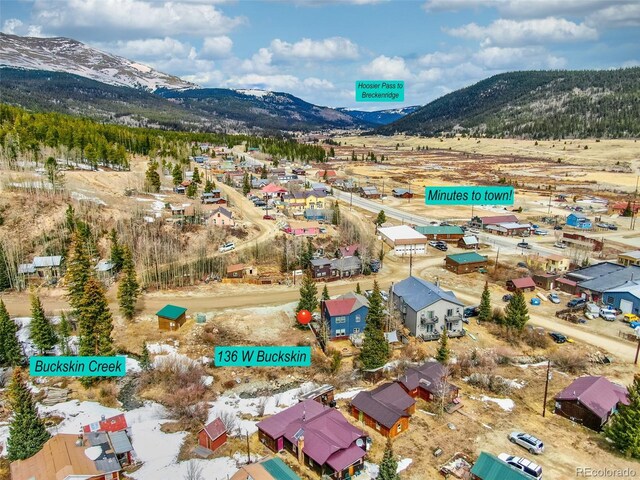 136 W Buckskin Rd, Alma, CO 80420 - drone / aerial view with a mountain view