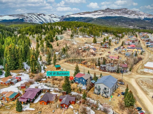 136 W Buckskin Rd, Alma, CO 80420 - aerial view featuring a mountain view and a residential view