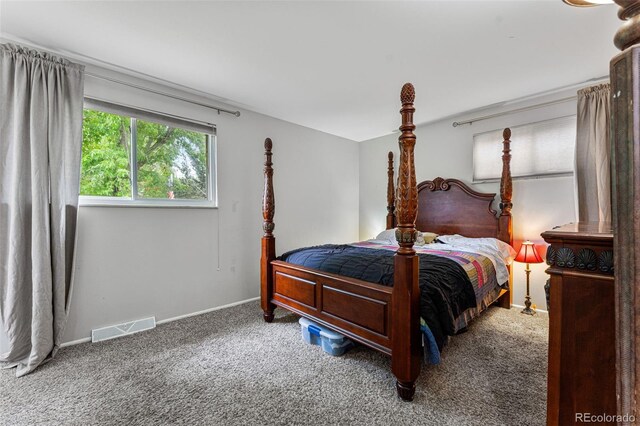 view of carpeted bedroom