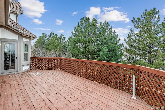 view of wooden deck