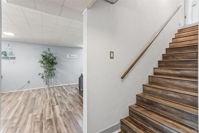 3397 W Tanforan Dr, Englewood, CO 80110 - staircase featuring wood finished floors