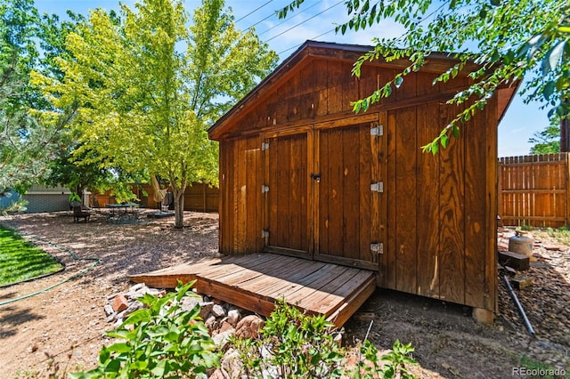 3397 W Tanforan Dr, Englewood, CO 80110 - view of shed with a fenced backyard