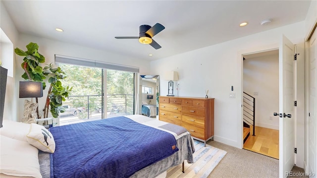 2147 S Sherman St, Denver, CO 80210 - bedroom featuring carpet flooring, ceiling fan, and recessed lighting